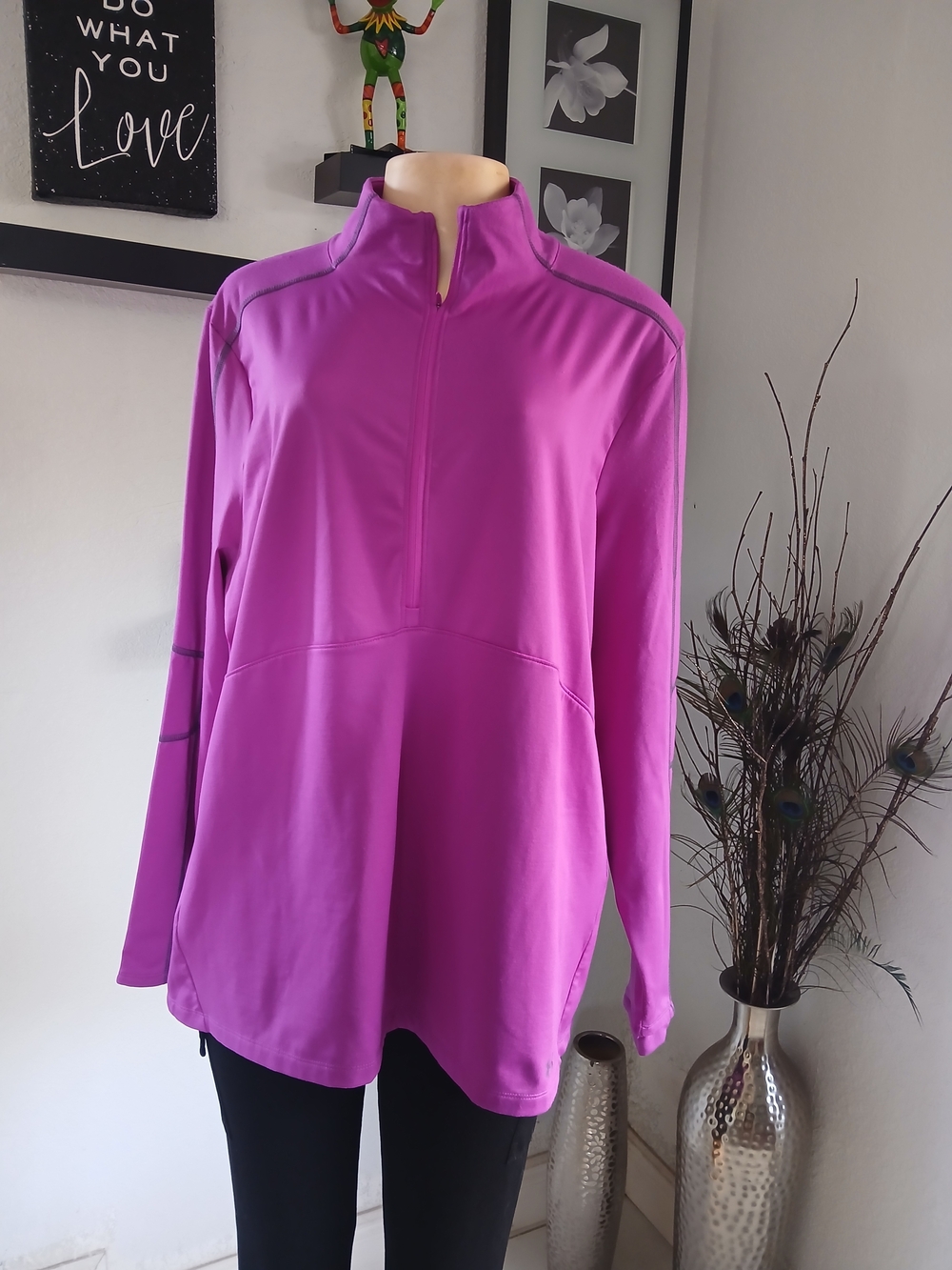 Under Armour Bright Magenta Quarter-Zip Pullover